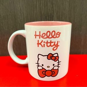 Sanrio Hello Kitty Ceramic 20 oz Mug Large Cup Pink Bow & Inside